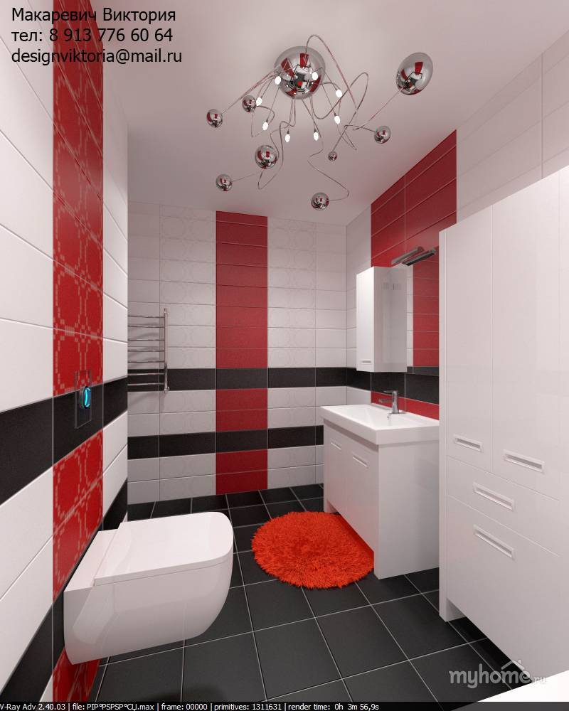 Дизайн Ванной Комнаты В Черно Красном Цвете