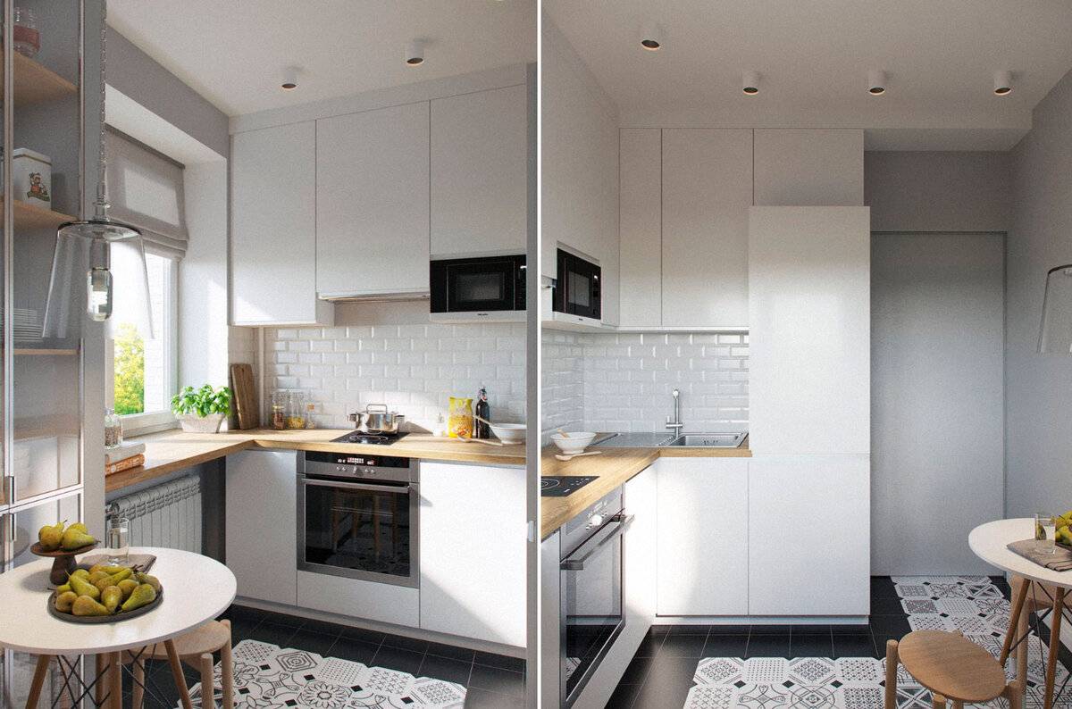 Дизайн кухни 6 кв. метров: 140+ реальных фото интерьеров
