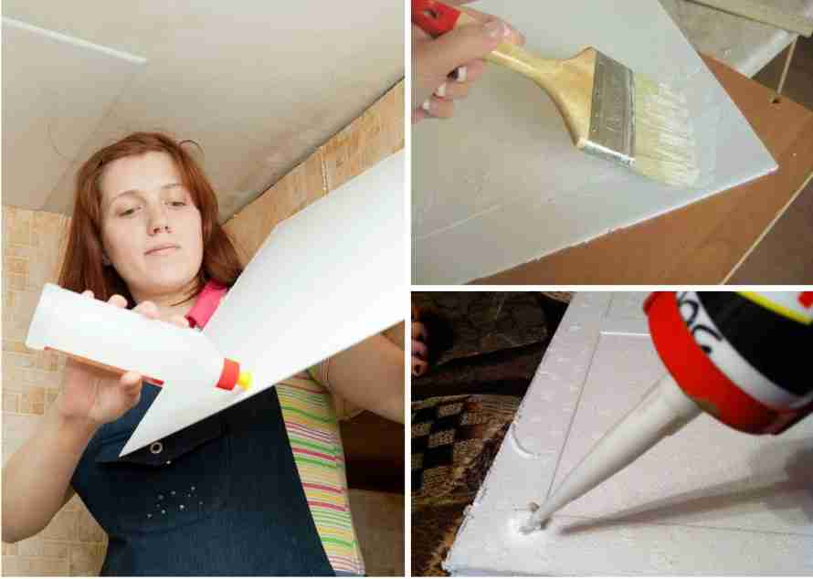 Как приклеить потолочную плитку на побелку и можно ли это делать