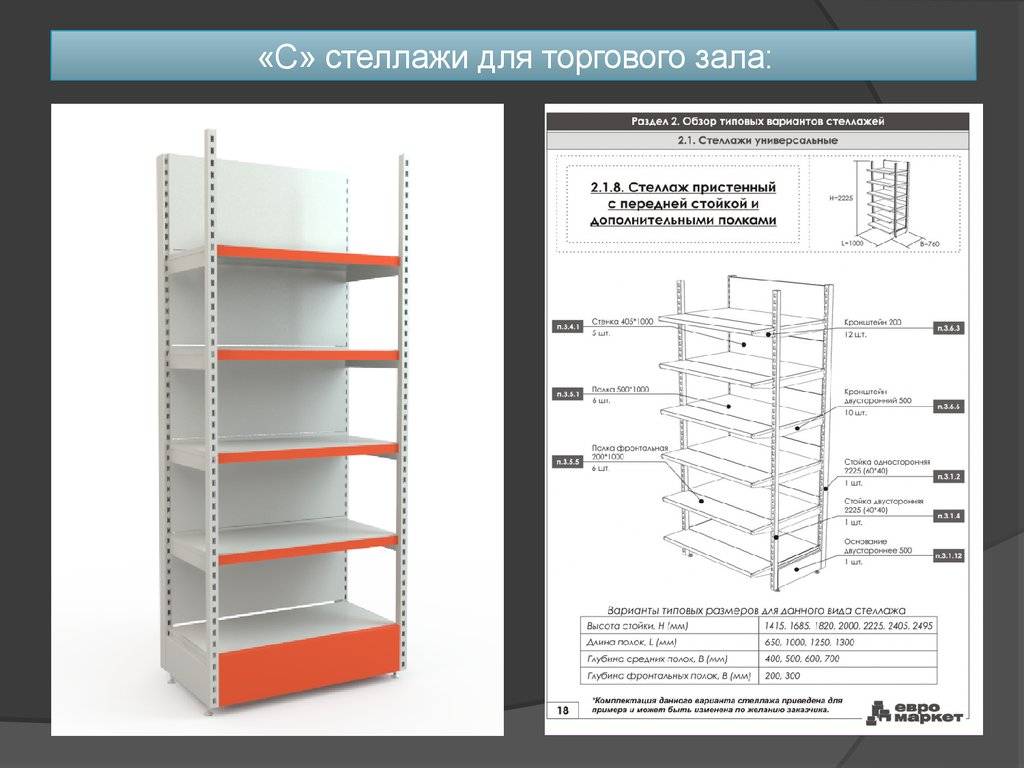 Устройство стеллажа