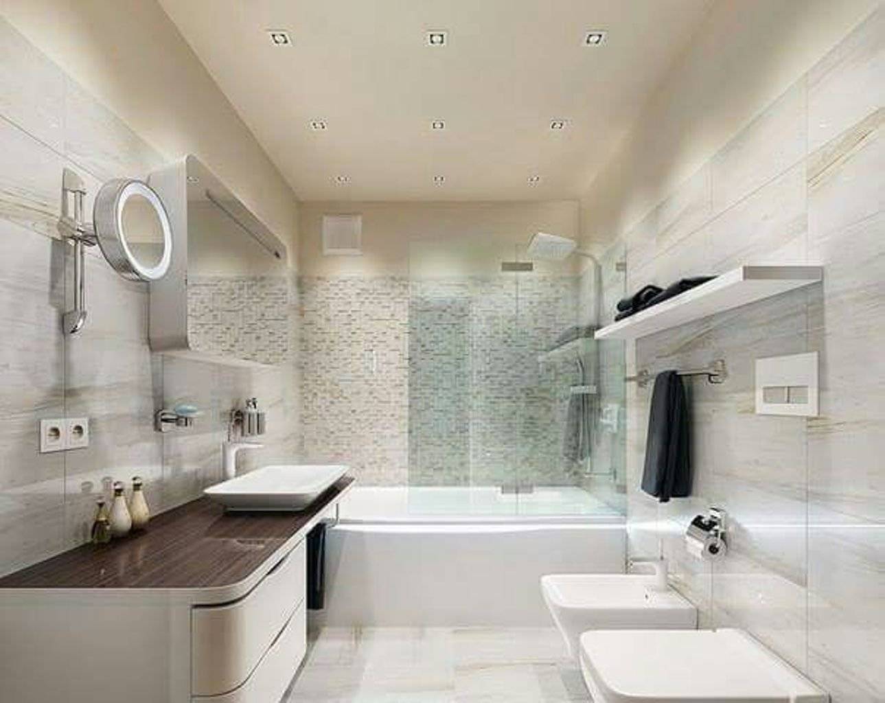 Дизайн современной ванной 4 м