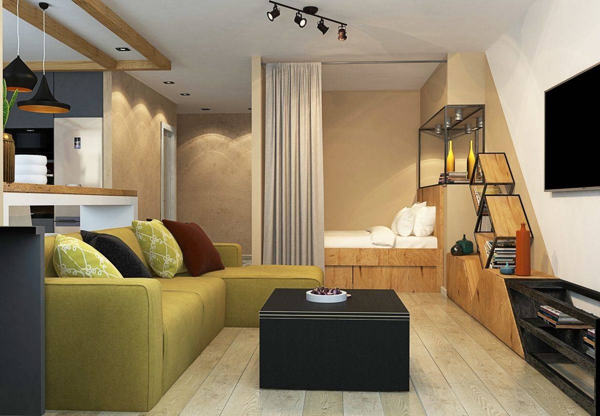 Примеры дизайна однокомнатной квартиры