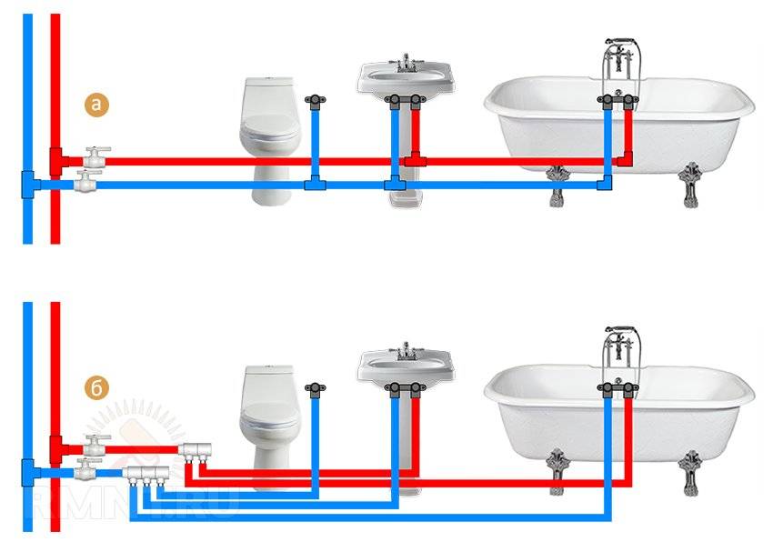 Разводка труб в ванной своими руками: проектирование, монтаж, схемы
