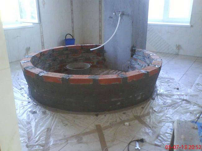 Создание ванны своими руками из бетона или кирпича