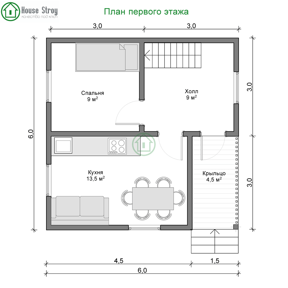 Проект дачи 6 на 6