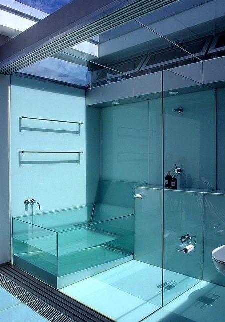 Прозрачная ванная – изысканный дизайн со вкусом (65 фото)