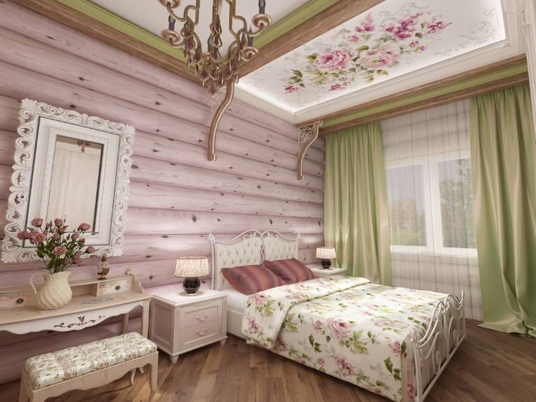 Дизайн интерьера спальни в деревенском стиле: 25 стильных фото