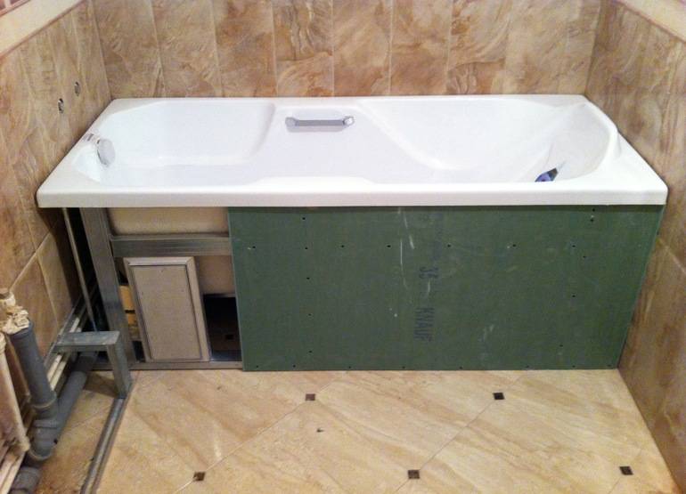 Преимущества, разновидности и порядок создания полок в ванной из гипсокартона и плитки