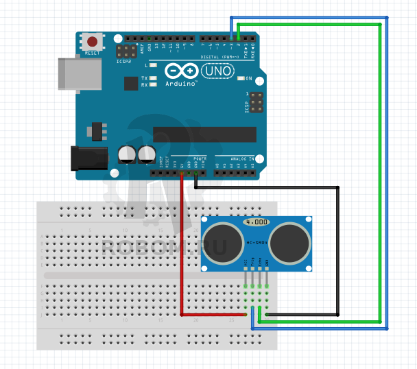 Схема ультразвукового датчика ардуино - 94 фото