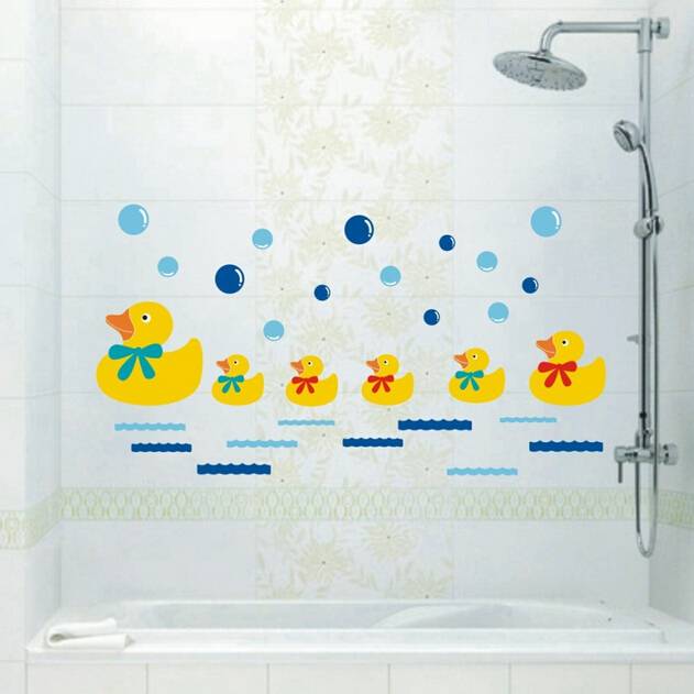 Наклейки для ванной комнаты (50 фото) виниловые - отличная идея для декора