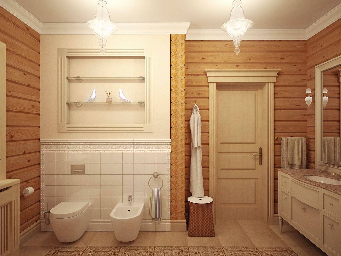 Интерьер ванной с туалетом в частном доме: фото, установка и планировка санузла