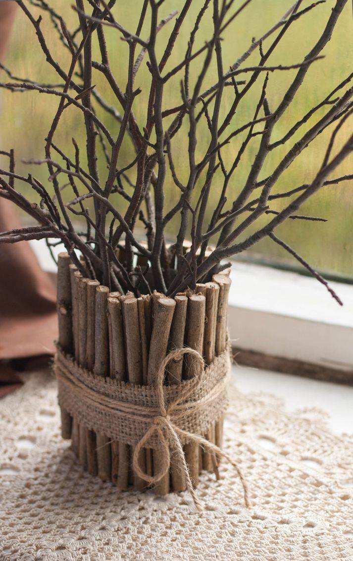 Ветки деревьев в интерьере: идеи декора из сухих веток | дом мечты