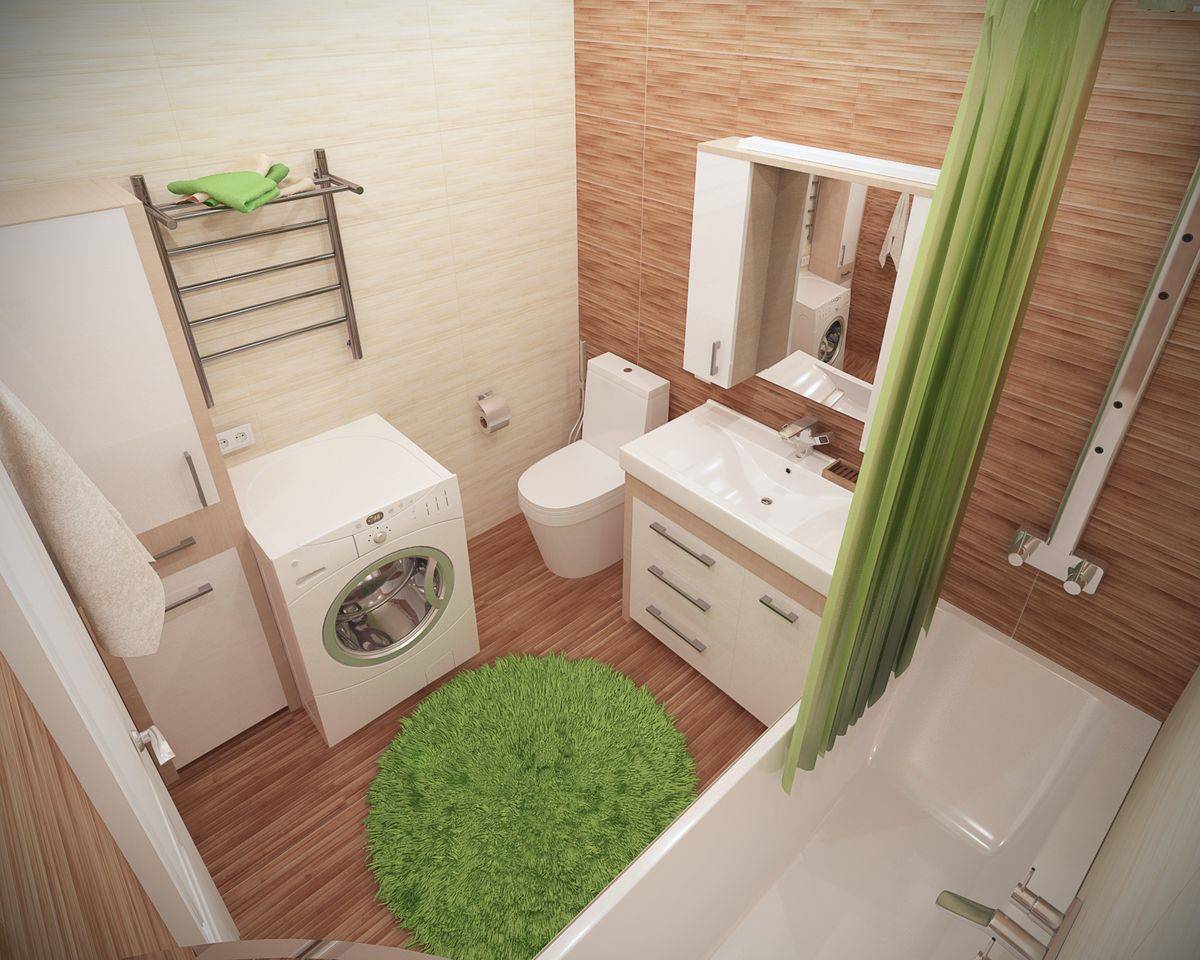 Маленькая ванная комната 3 кв. м: дизайн + 27 фото