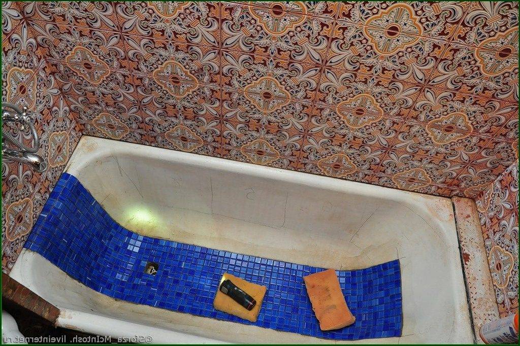 Экран под ванну из плитки: выбор конструкции и керамики