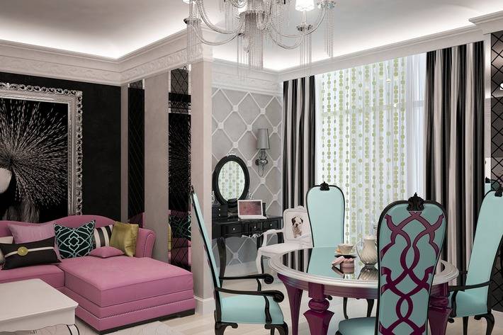 Декор интерьера в стиле гламур - блог о дизайне интерьера: спальня, гостиная, кухня