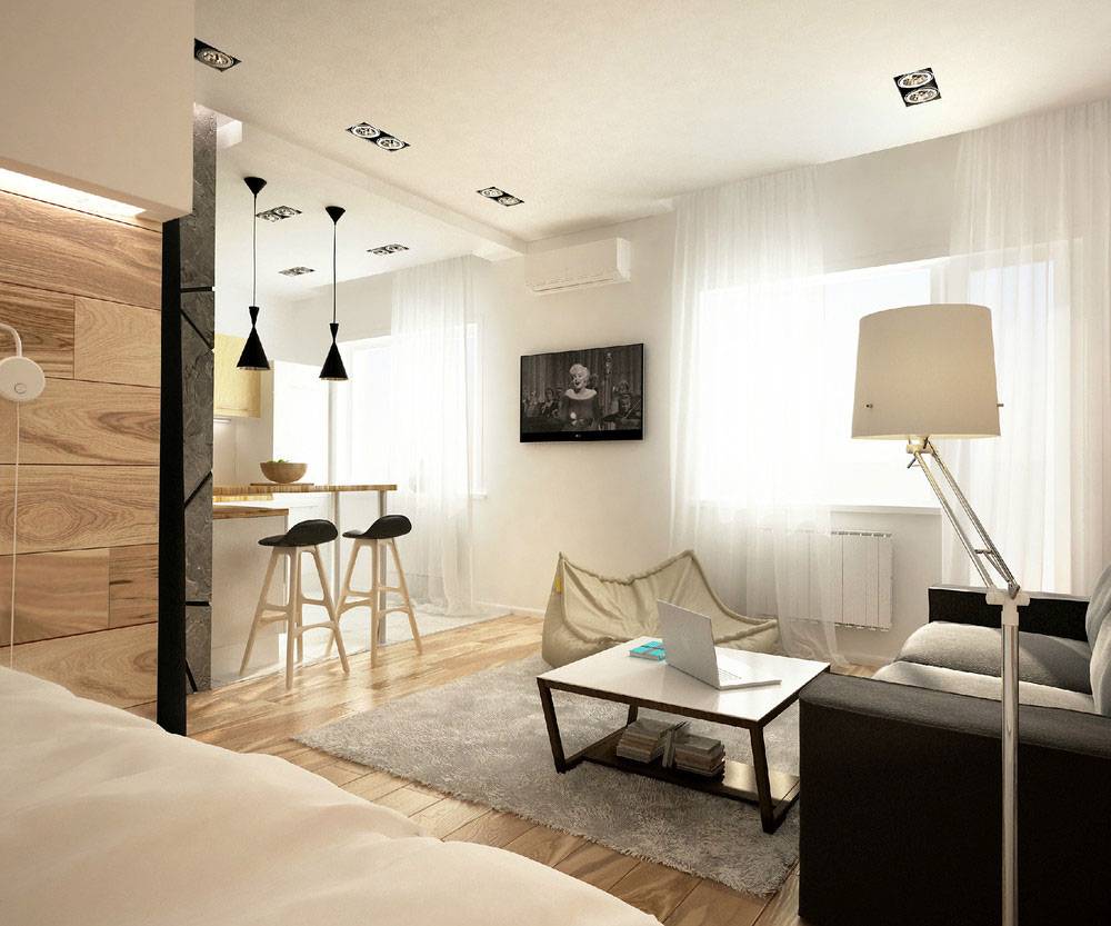 Дизайн интерьера однокомнатной квартиры: идеи и рекомендации в 2020 году | блог мебелион.ру