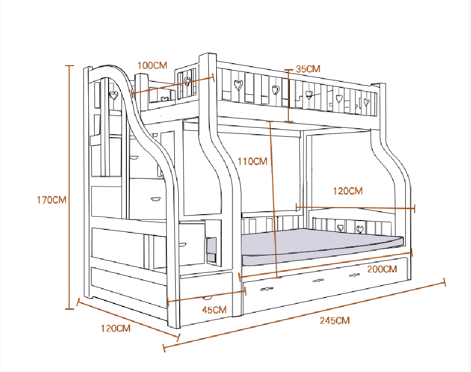Детская двухъярусная кровать своими руками чертежи и размеры схемы