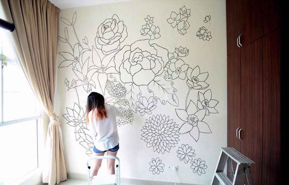Что можно нарисовать на стене в комнате. красивые рисунки на стену в комнате своими руками – нетривиальный современный декор интерьера