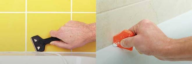 Чем можно оттереть силиконовый герметик с плитки в ванной
