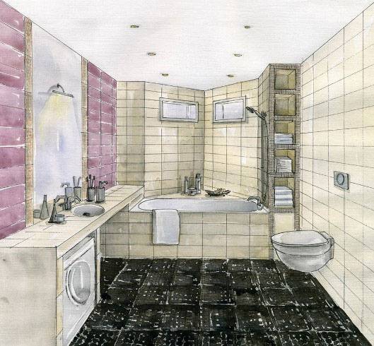 Интерьер ванной комнаты: правила красивого и комфортного дизайна  подробно, на фото