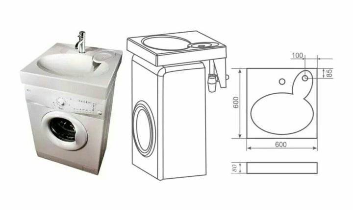 Раковина на стиральную машину: правила выбора и установки