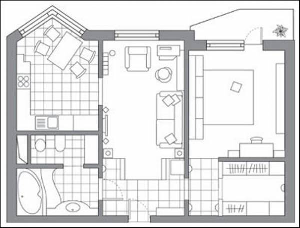 Дизайн квартиры п-44т по всем канонам современного дизайна
