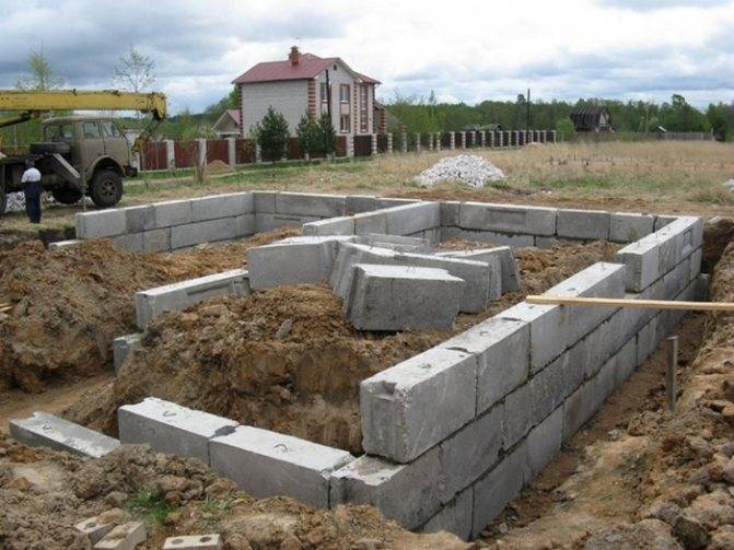 Выбор фундамента для дома из газобетонных блоков