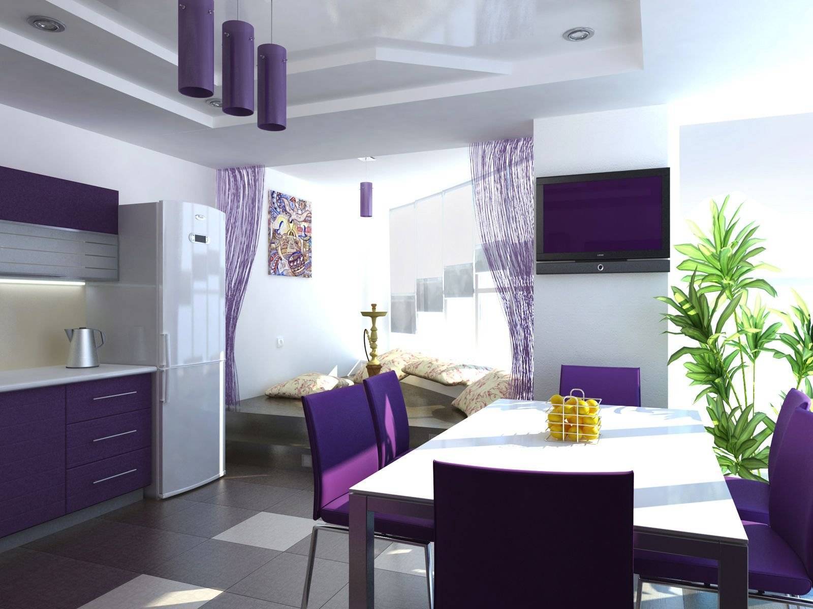 Интерьер фиолетовой кухни: как создать кухню своей мечты со вкусом