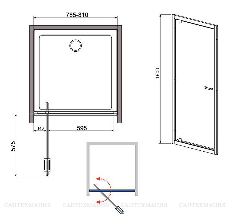 Стеклянные двери для душевой + установка раздвижных и размеры