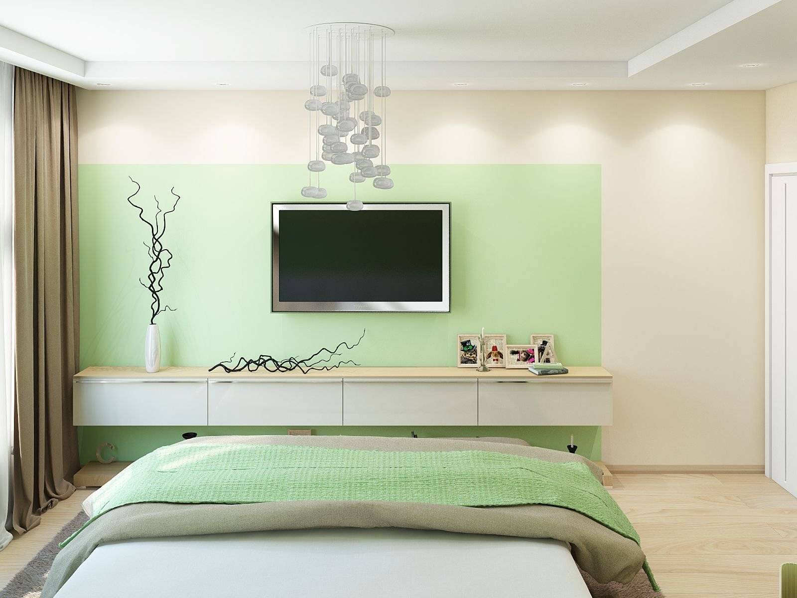 Зеленая спальня в интерьере: 175+ (фото) дизайна и аксессуаров