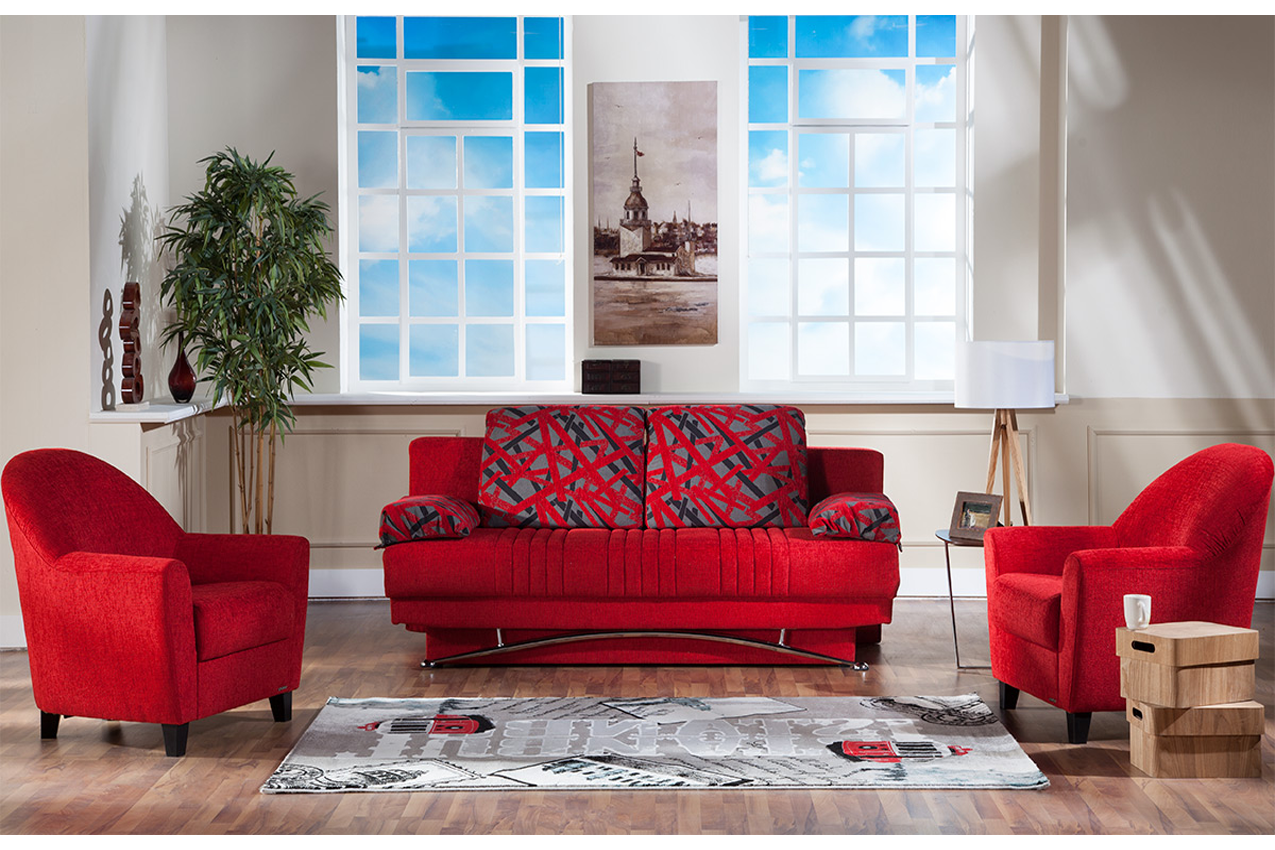 Красный диван в интерьере. 29 фото и варианты сочетаний