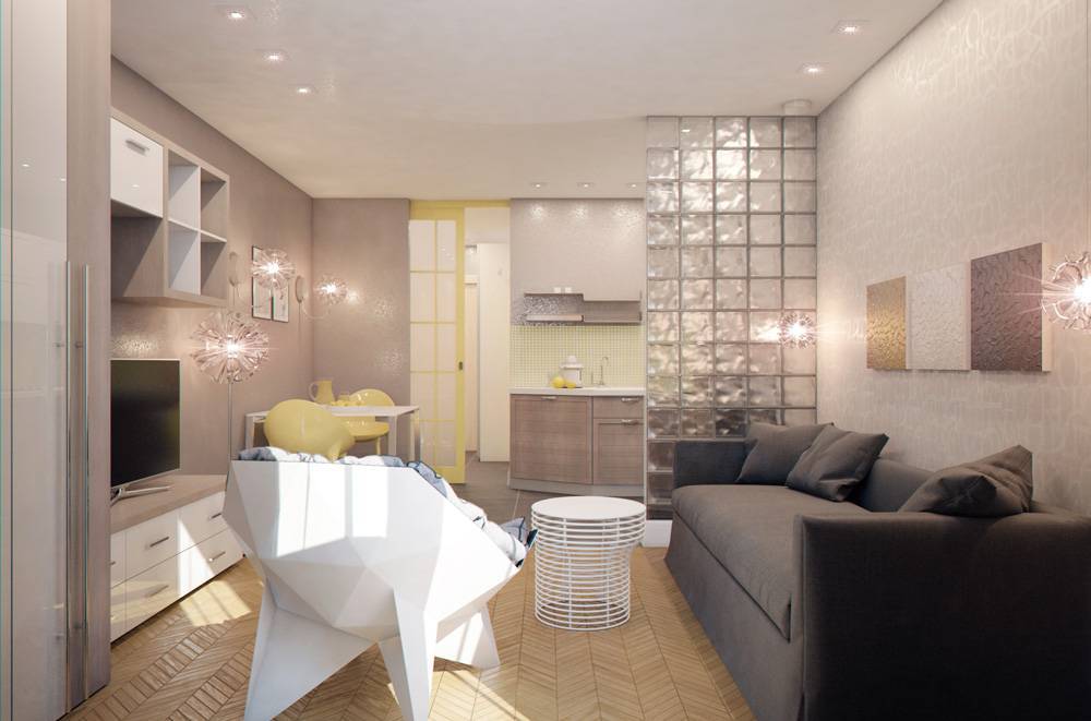 Дизайн интерьера квартиры-студии 28 кв. метров