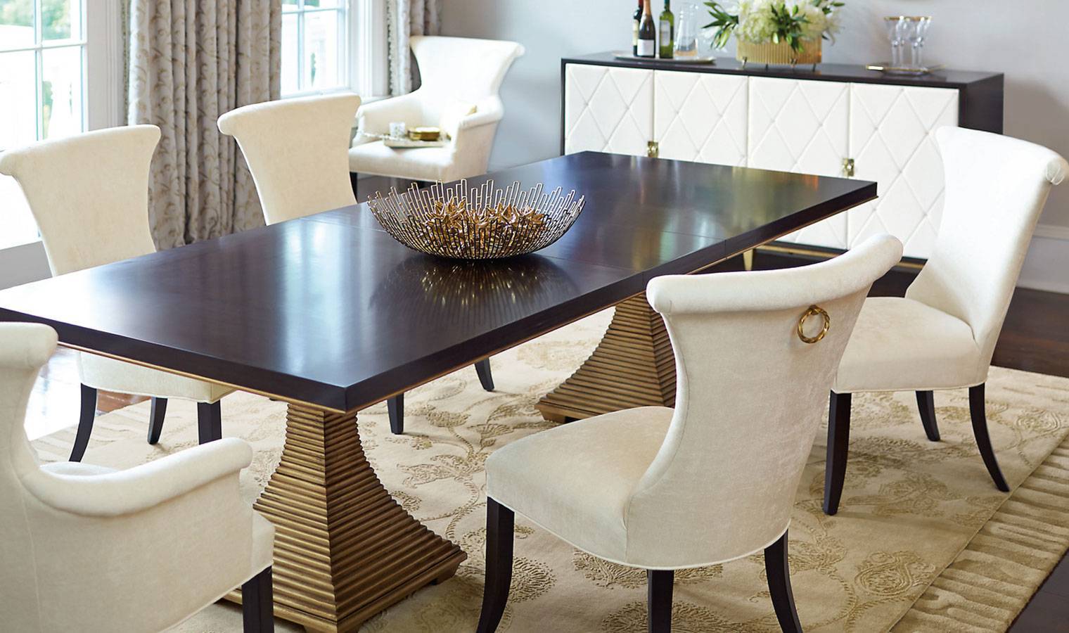 Красивый обеденный стол. Стол Jet Bernhardt Set. Круглый стол ORDT-d6060-SPR. Шикарный обеденный стол. Современный обеденный стол.