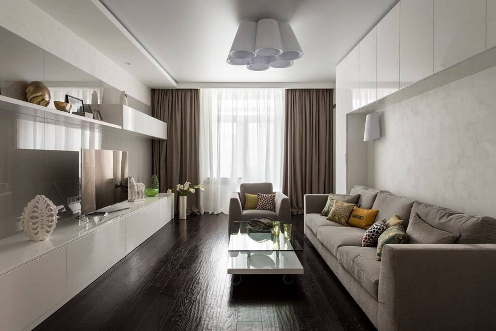 Варианты дизайна гостиных комнат в современном стиле площадью 18 кв м