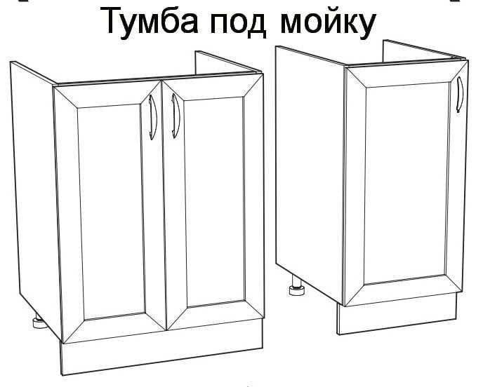 Схема сборки тумбы под мойку 50х50