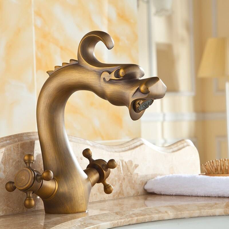 Необычные, оригинальные и ретро смесители для ванной - стилевые решения