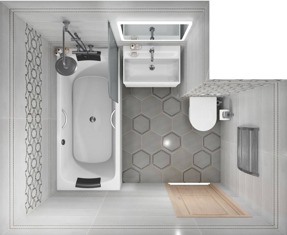 Ванная комната 6 кв. м: интерьер совмещенной с туалетом, фото дизайна, проекты и планировка