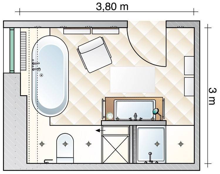 Секреты правильной расстановки мебели в ванной комнате