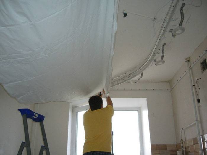 Перетяжка потолка - как перетянуть натяжной потолок своими руками