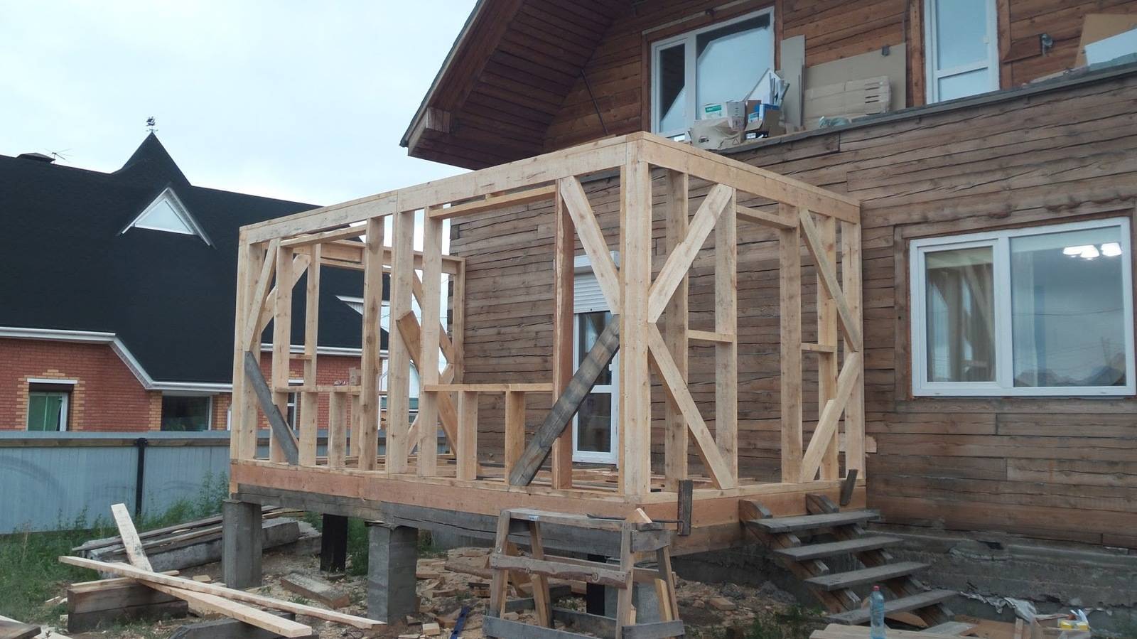 Пристройка к деревянному дому: варианты изготовления