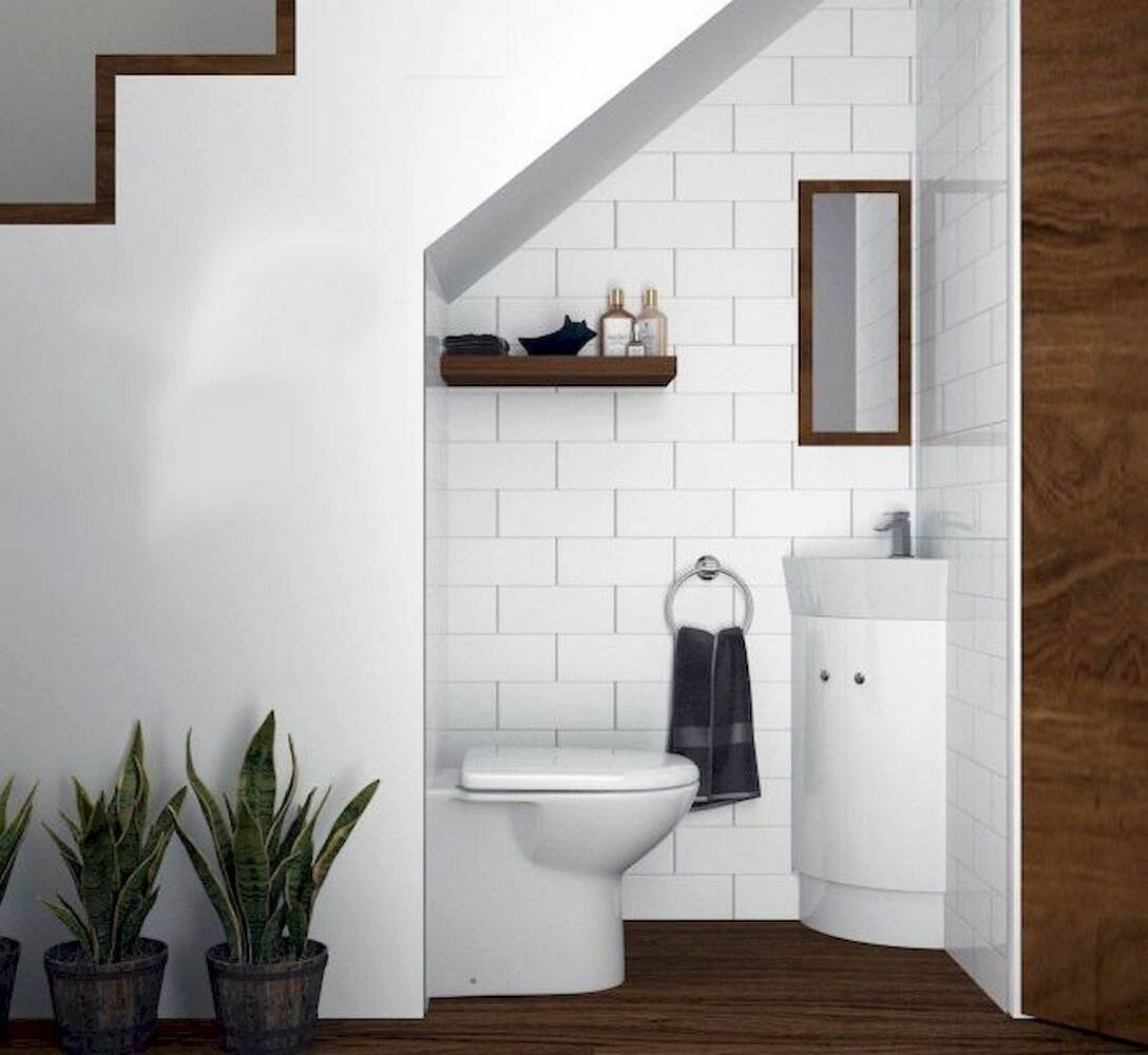 Как правильно организовать туалет под лестницей. санузел под лестницей в деревянном доме: рекомендации по устройству