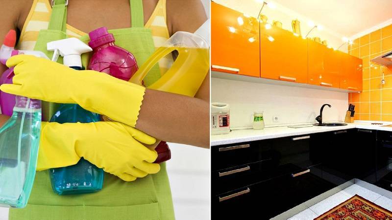 Как отмыть кухонный гарнитур от жира в 2 минуты — 10 проверенных способов