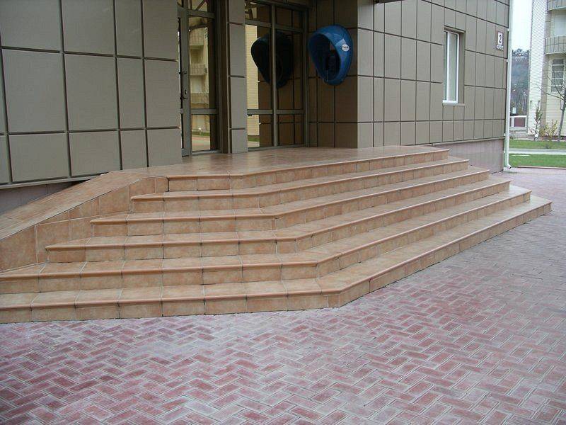 Нескользящая плитка для ступеней и крыльца: морозостойкая противоскользящая, из керамогранита и бетонная