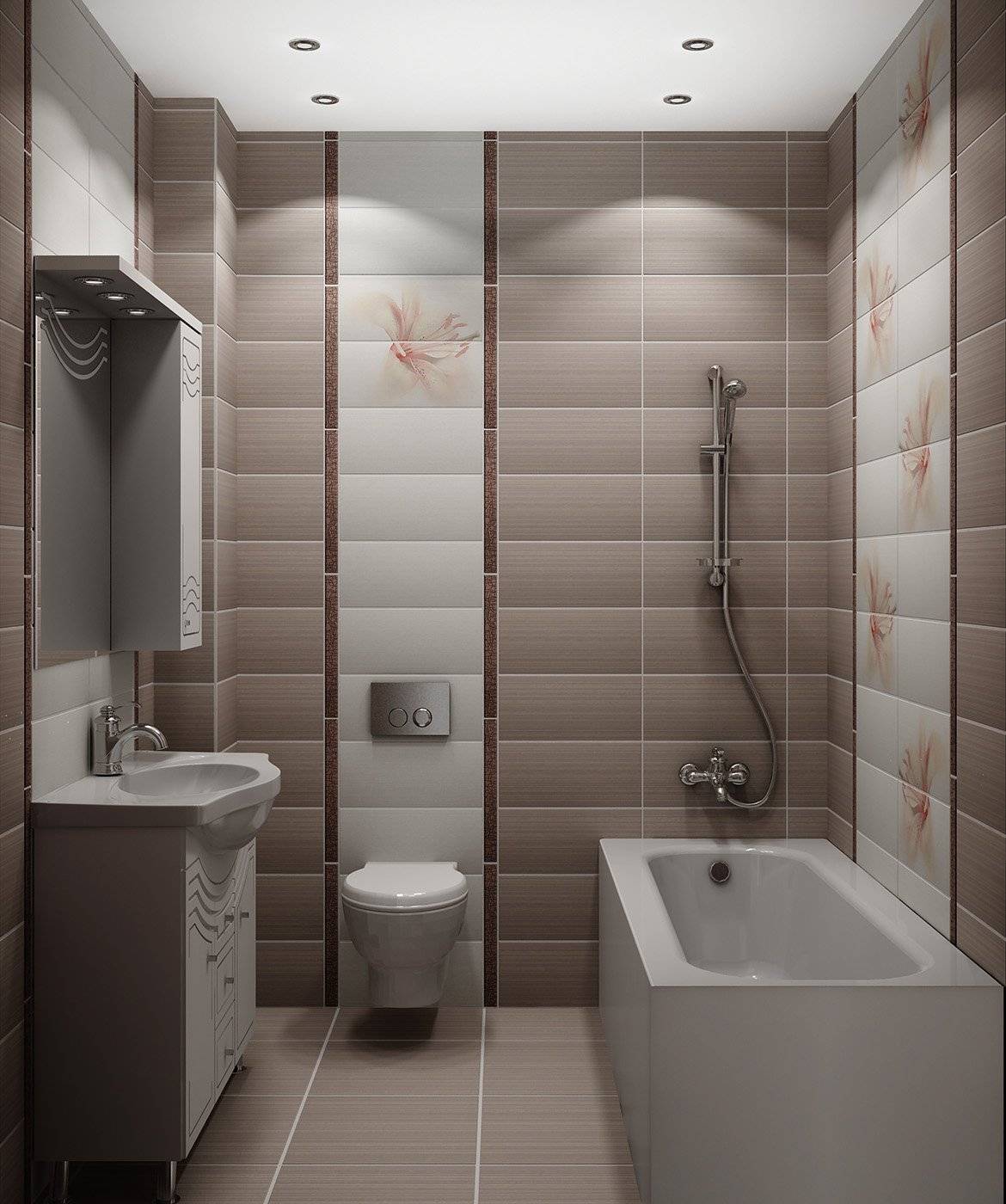 Дизайн ванной комнаты плитка с ванной и туалетом фото