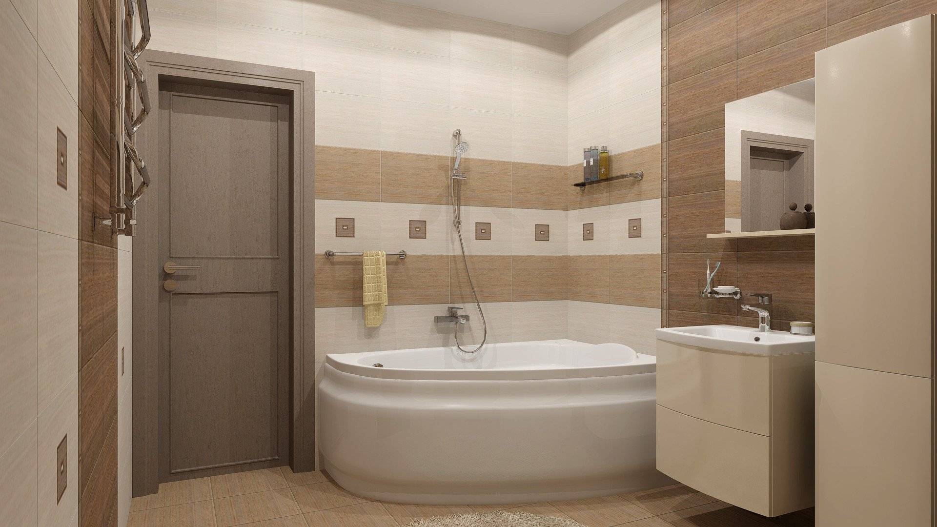 Бежевая ванная комната – фото идеи дизайн интерьера в бежевых тонах