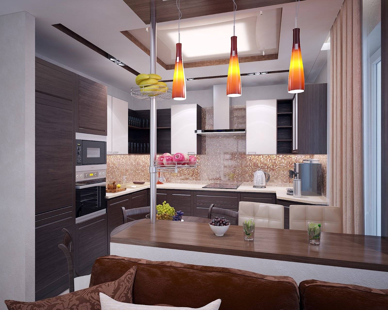 Кухни студии дизайн совмещенной с гостиной фото