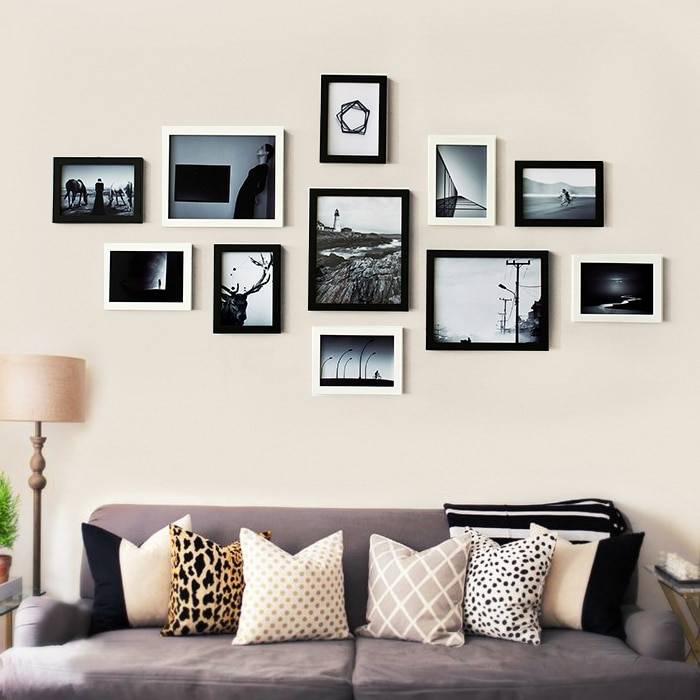 Как красиво повесить фотографии на стену: идеи оформления, схемы размещения. как разместить на стене фотографии оригинально?