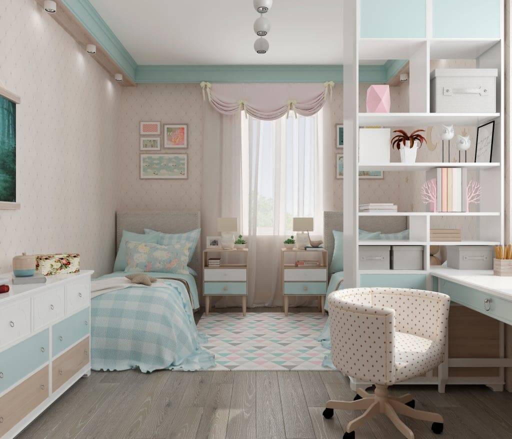 Бюджетная детская комната, дизайн небольшой комнаты для мальчика и девочки, планировка детской
