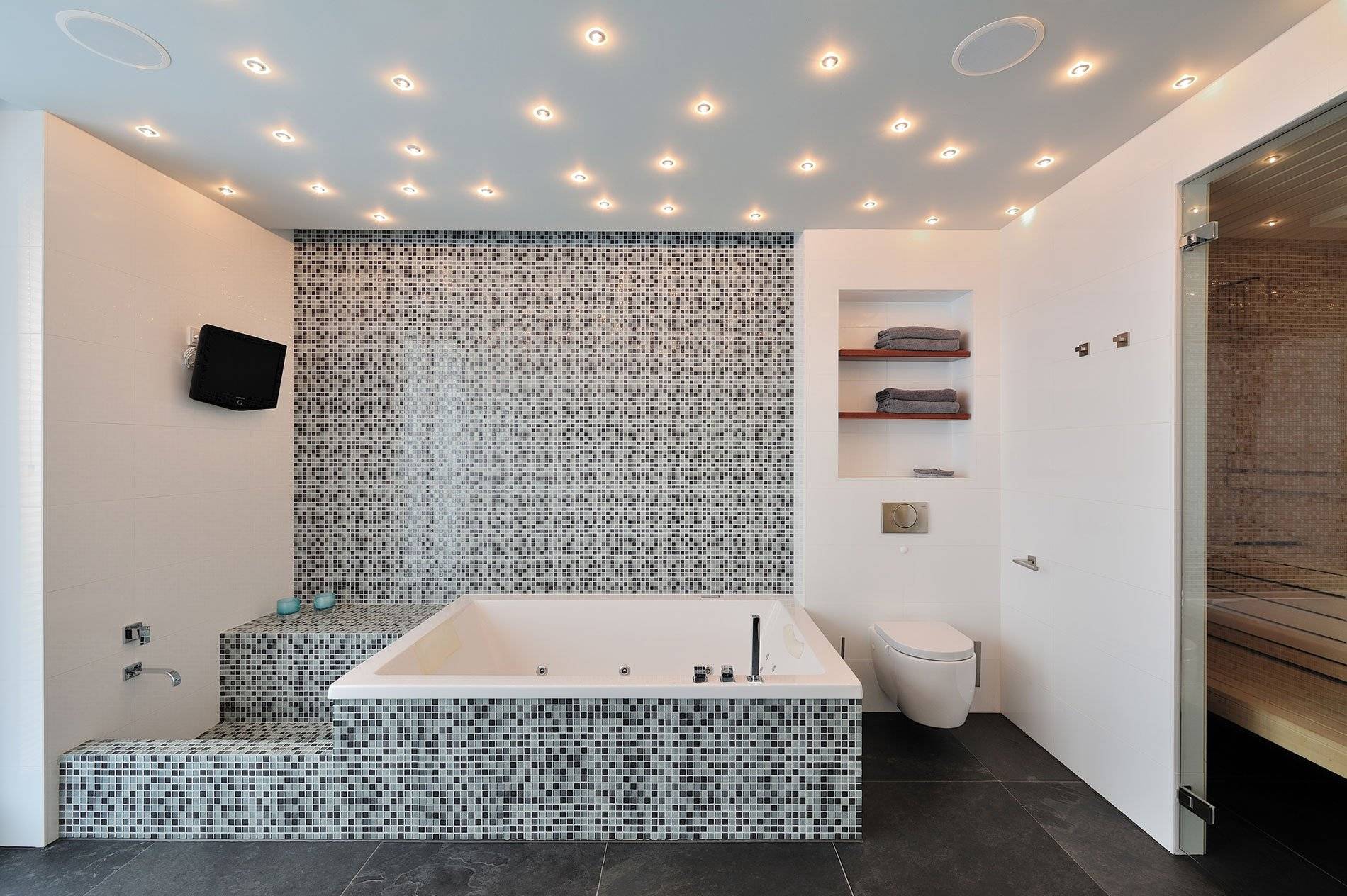 Потолок в ванной комнате фото дизайн