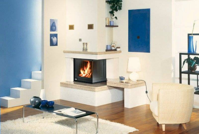 Тепло и уютно: 67 примеров и фото-идей размещения углового камина в интерьере гостиной